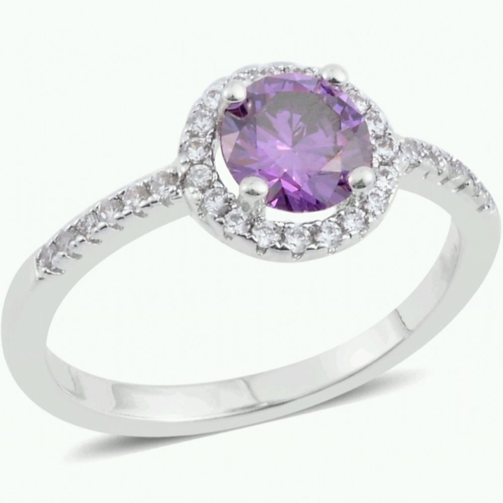 Simulated amethyst ring